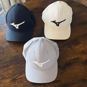 Mizuno Men's Swim Caps - Navy, Cream, Gray
